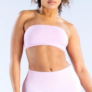 DFyne Impact Backless Bandeau Sports Bra - small pink